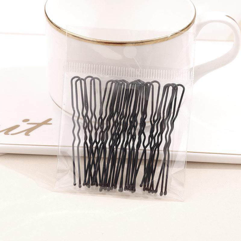 Black U-Shaped Hairpin - Non-Fading Invisible Styling Clip for Women
