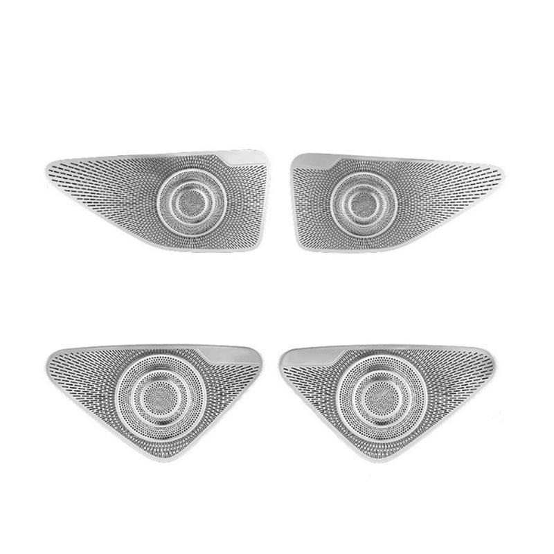 Protective Cover For Car Door Horn Stainless Steel Trim For Mercedes Benz S-Class -