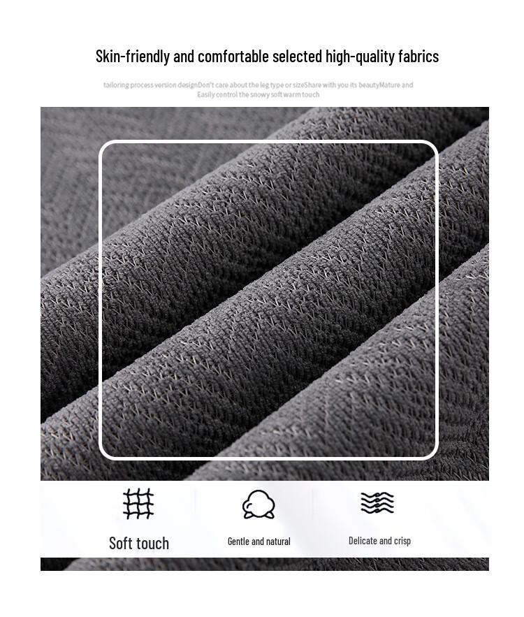 Langsha Women's Herringbone Fleece-Lined Wide-Leg Pants