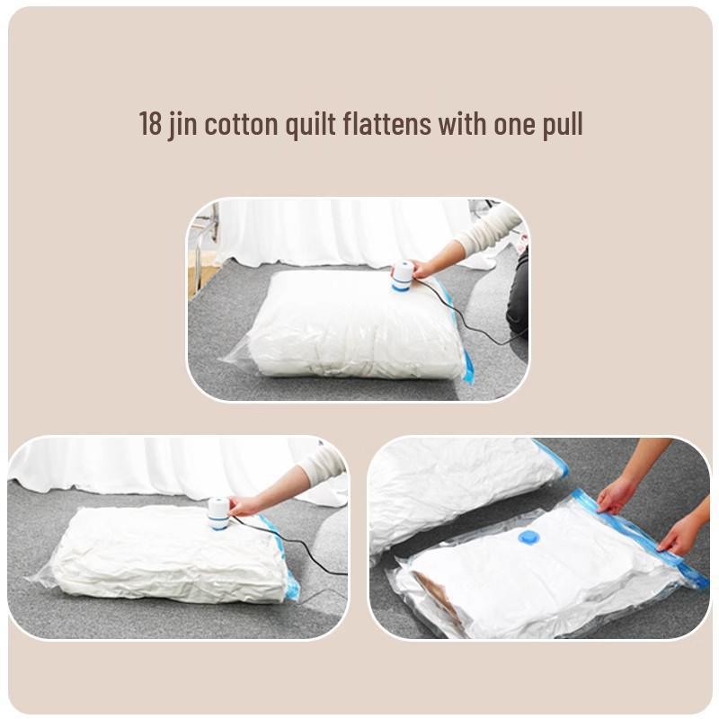 Transparent Large Vacuum Storage Bag for Clothes & Quilts - Moisture-Proof with Pump