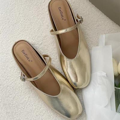 Mary Jane Slippers Silver Inside Higher Shoes