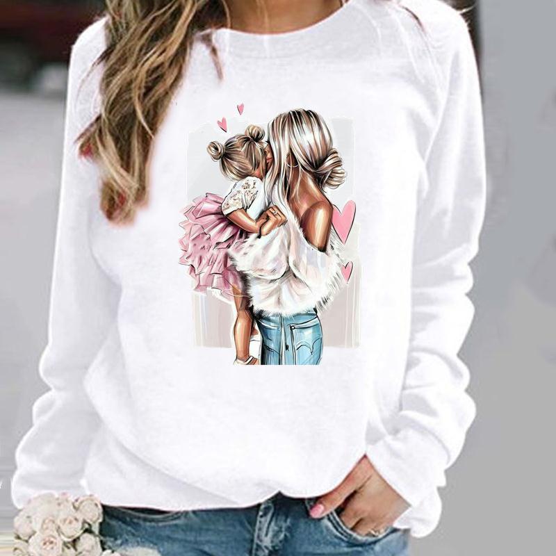 Women's Round Neck Pullover Hoodie for Spring, Autumn, and Winter