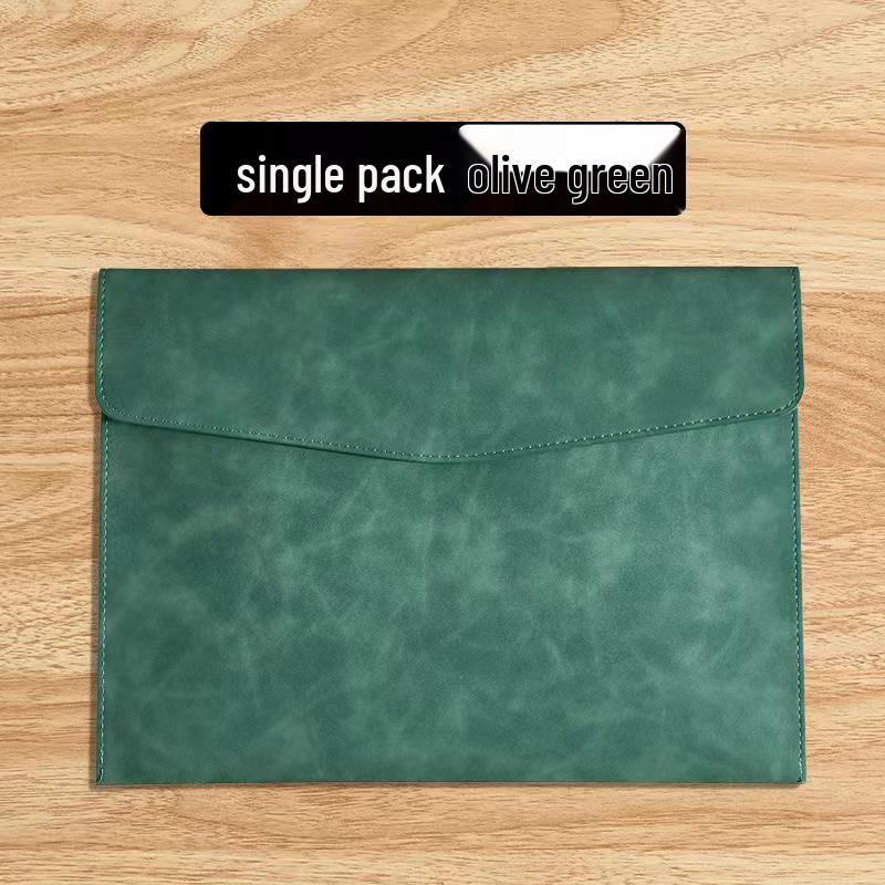 A4 Leather Document Briefcase: Minimalist, Retro, Waterproof, Large Capacity, Single Layer Business Bag