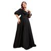 Black Evening Dress for Women, New Style for Graduation Party, Elegant and Sexy Off-The-Shoulder High-End Annual Meeting Host Dress