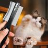 Wood-Grip Rust-Resistant Stainless Steel Angled-Tine Pet Grooming Comb Skin-Gentle Minimizes Pet Shedding & Fur Matting