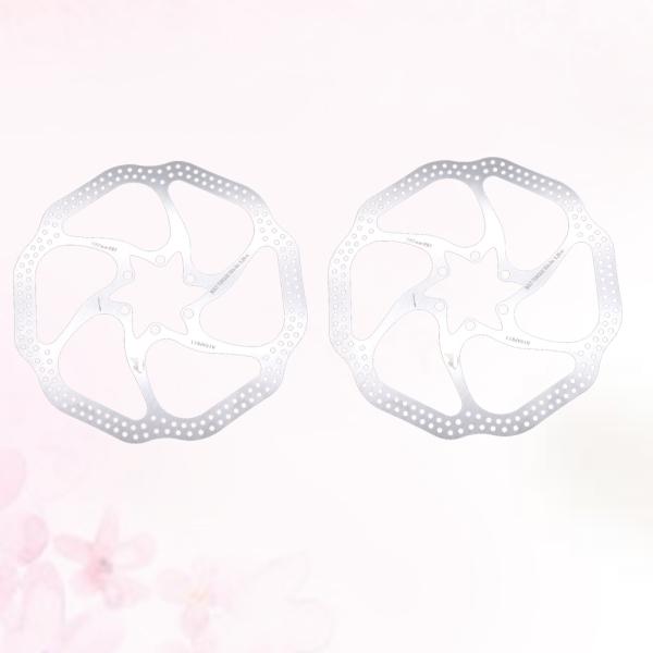 1 Set of Disc Rotor Rustproof Stainless Steel Durable Bike Rotors for