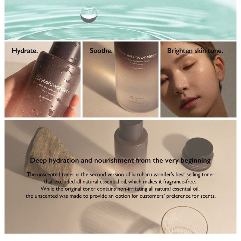 HARUHARU WONDER Black Rice Hyaluronic Toner Fragrance Free Jumbo