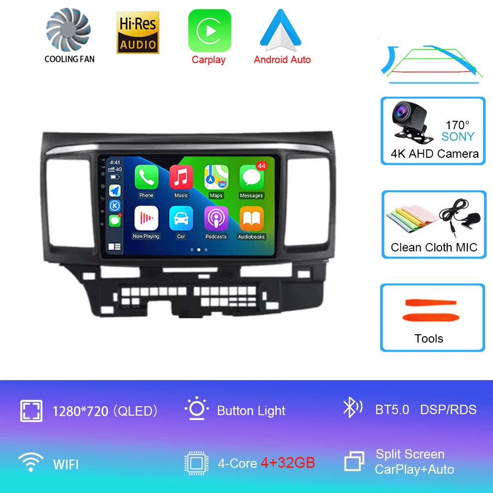 Android 14 For MITSUBISHI LANCER 9 10 X 2008 2009 2010 2011 - 2016 9Inch Stereo Audio Car Radio GPS Player Carplay Auto Screen