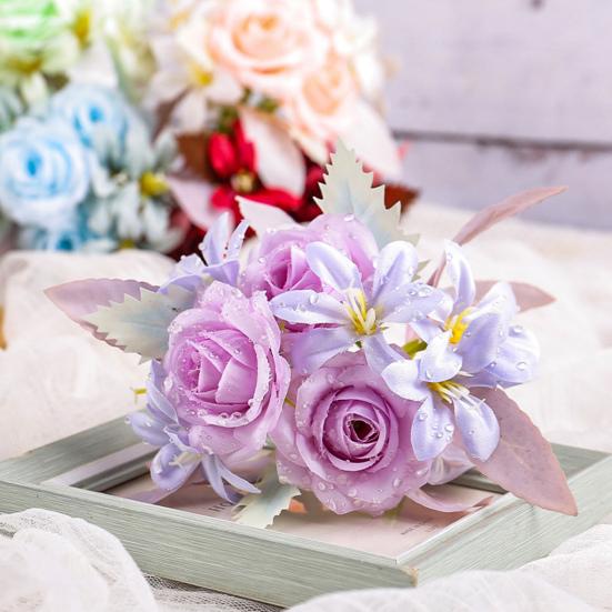 

Yousheng Artificial Flower Vibrant Color Realistic Looking Easy Maintenance Simulation Flower Bouquet Wedding Flower Arrangement
