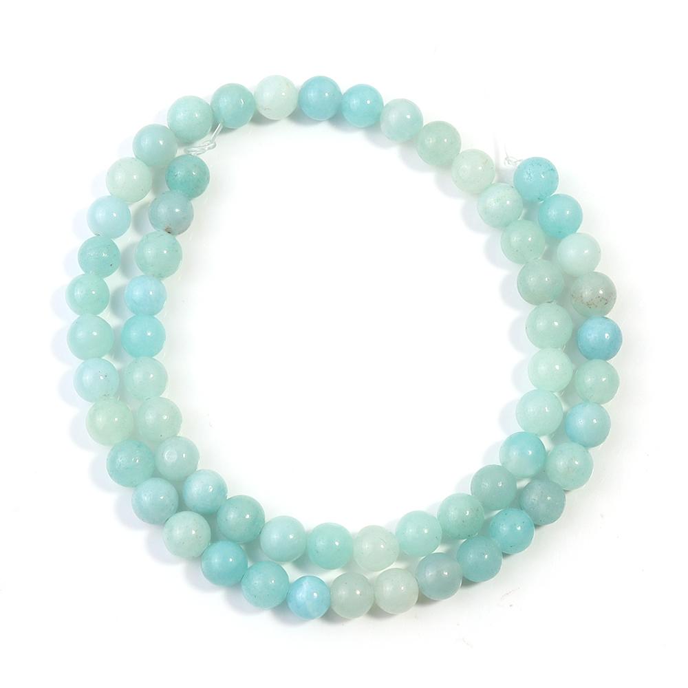 Natural Amazonite Stone Beads 4/6/8/10mm Polish Matte Round Gemstone Beads For Jewelry Making DIY Bracelets Necklace Accessories