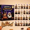 Halloween Adventskalender 2026, Acryl Geist Blind Box Countdown-Kalender mit täglichen Überraschungstüren, Tisch-Feiertagsdekoration für Heimparty Geschenk