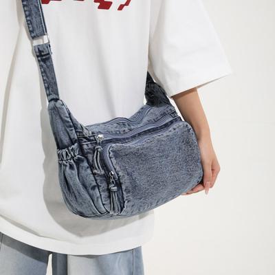 Denim Single-shoulder Bag Women's Lightweight Crossbody Bag Large-capacity Casual Bag Trendy Women's Bag