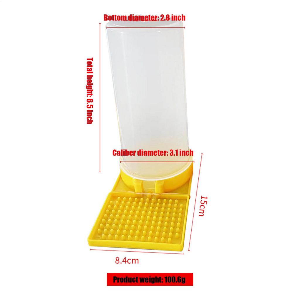 Poultry Feeder  Water Cup  Leakproof Large Capacity Clear Feeder Water Cup Feeding Container for Chicks Quail Bee Feeders