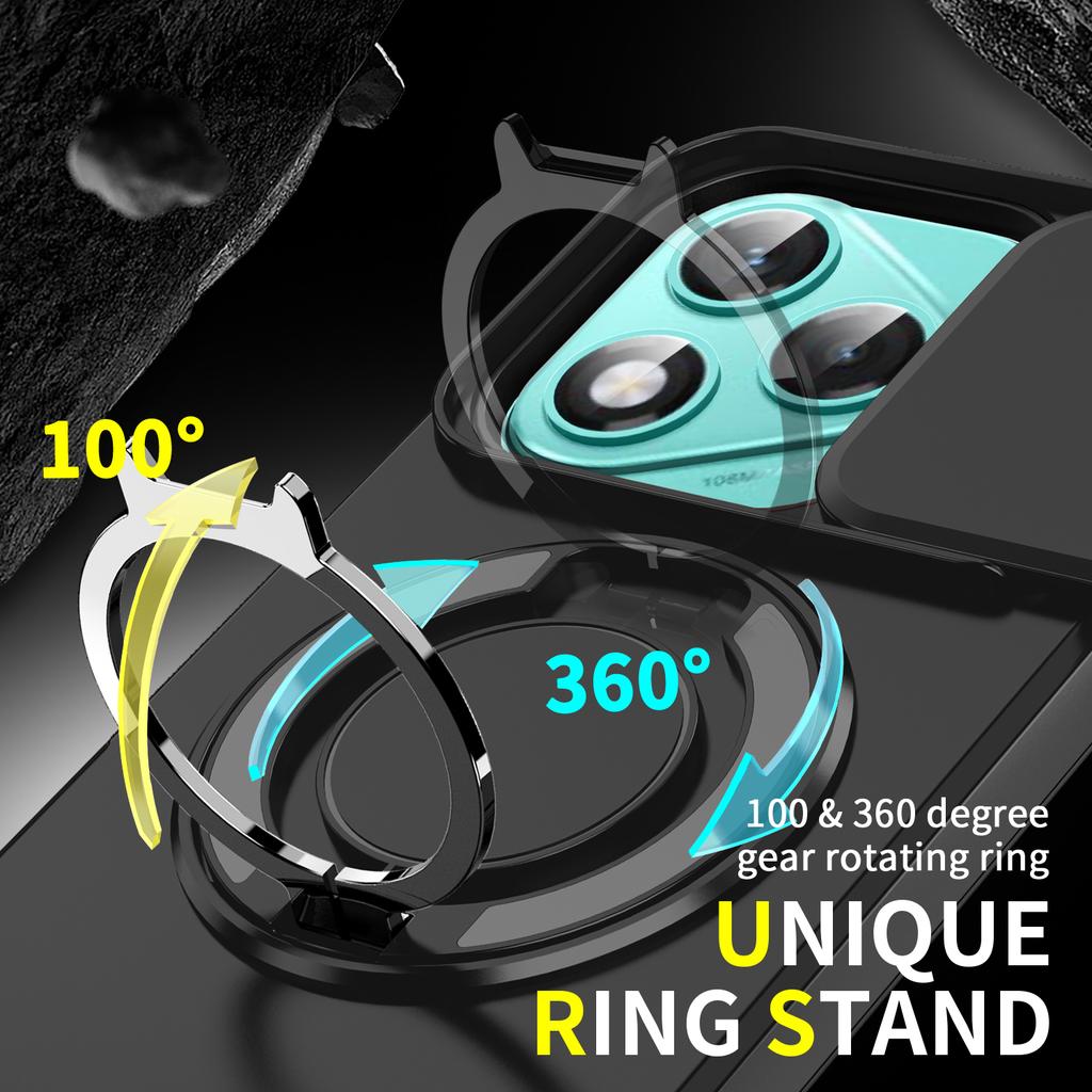 For Honor 400Pro 400 Lite X9c Smart 360 Degree Rotating Magnetic Bracket for Honor Magic7 Lite With Camera Protection Phone Case