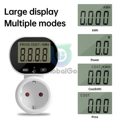 220V Stromzähler Wattmeter LCD Digitaler Energiezähler Steckdose Elektrischer Tester EU-Steckdose Leistungsmessung