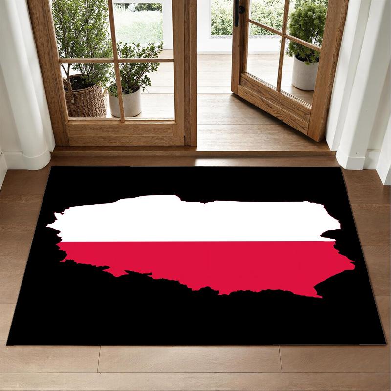Poland Design Crystal Velvet Rug Soft Decorative Mat for Bedroom Entrance