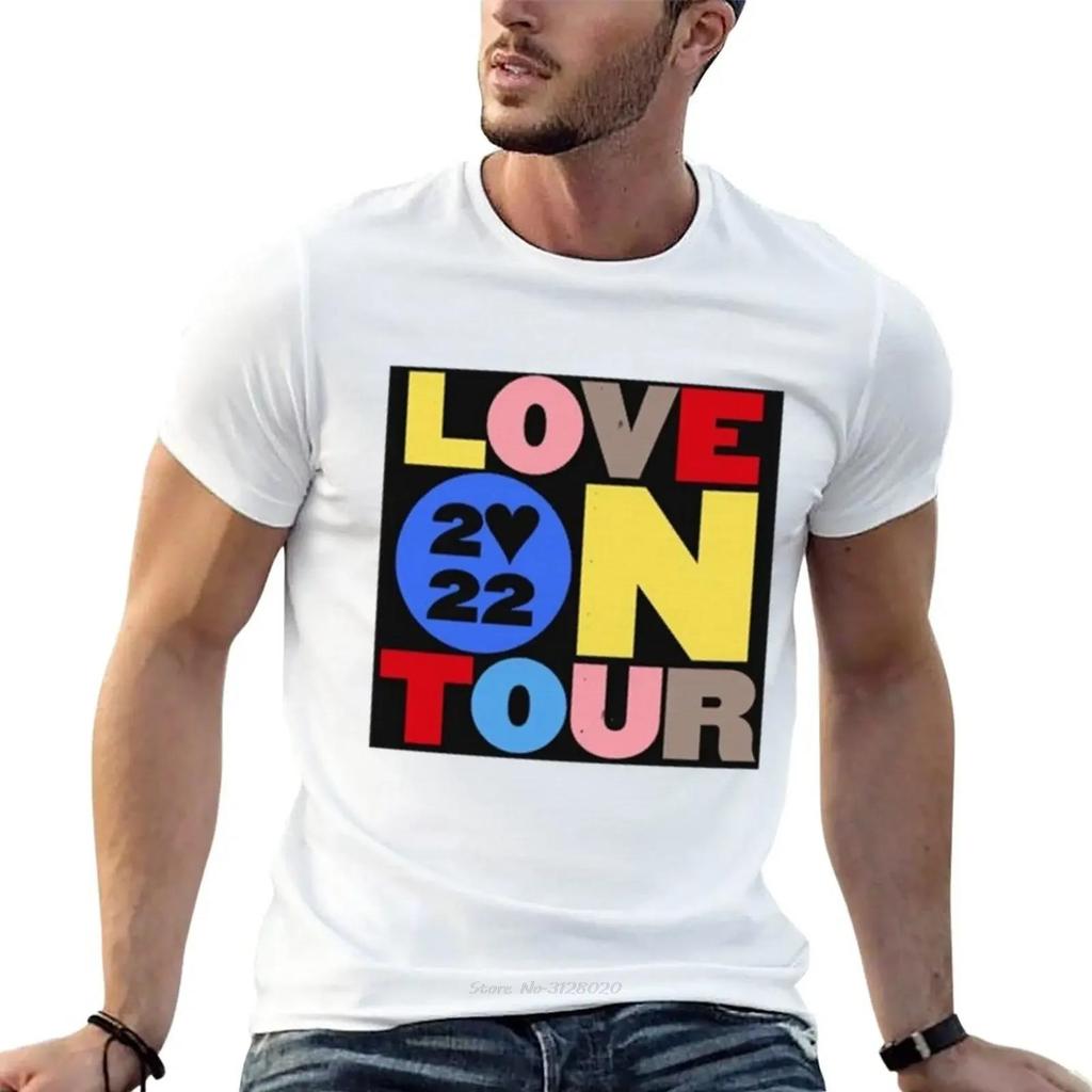 Love On Tour 2022 TShirt Summer Men Clothing Tees Summer Fashion Cotton Tshirt Oversized Fitness T Shirt Oneck Casual Tops