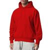 Mens Solid Fleece Hooded Sweatshirt Casual Loose Sports Long Sleeve Pullover