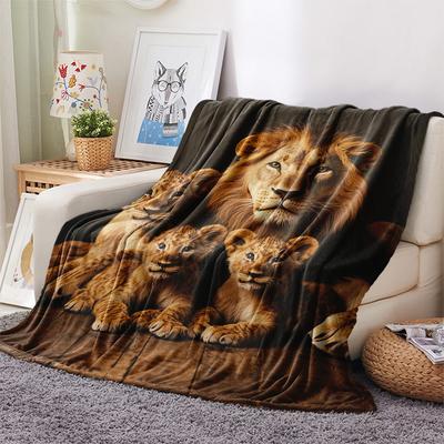 Tiger Print Flannel Blanket, High Quality Comfortable for All Seasons, Home Decor, Warmth and Comfort, Perfect for Christmas Gifts
