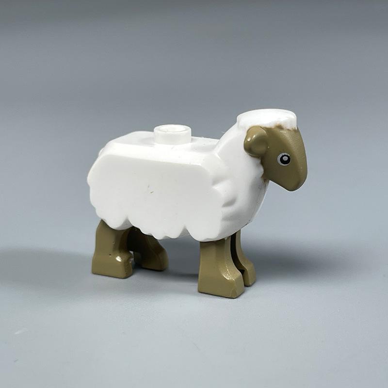 Animal Farm Building Blocks Set: Sheepfold, Cow Shed, Stable, Pigsty DIY Toy Assembly