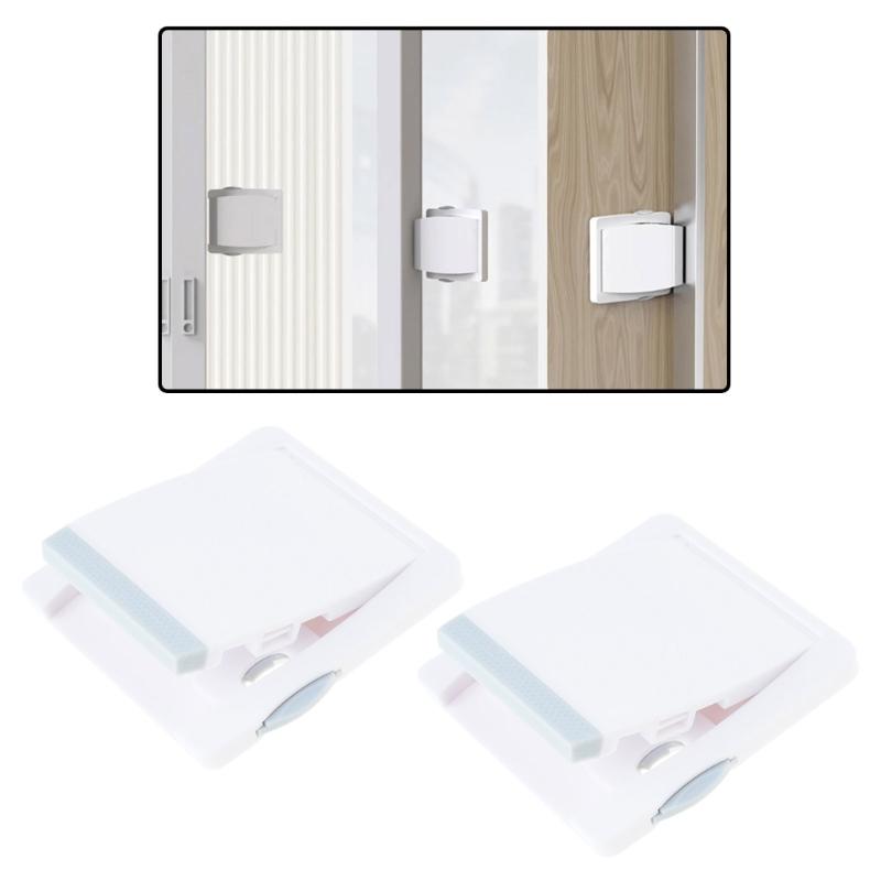 2Pcs Sliding Glass Door Lock Limiters Security Protections Window Lock Safety Buckles for Sliding Door Easy to Install