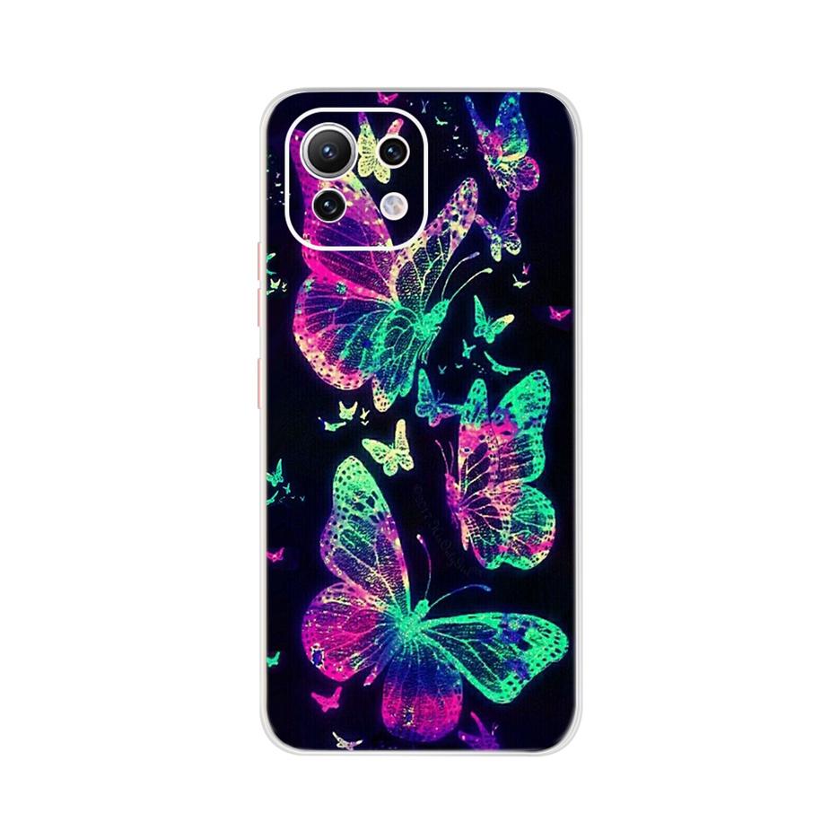 For Xiaomi Mi 11 Lite Case Cute Cartoon Cover For Xiaomi Mi 11 Lite 5G Phone Cases Mi11 Lite 11Lite Soft TPU Fundas Capa 6.55''