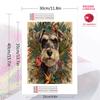 Schnauzer and grass bushes Pattern  3pcs 100% Round Full Drill 5D DIY Diamond Painting Embroidery Cross Stitch Rhinestone Décor