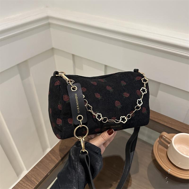 Mode süße Mädchen Kissen Tasche einfache lässig Cord Schultertasche