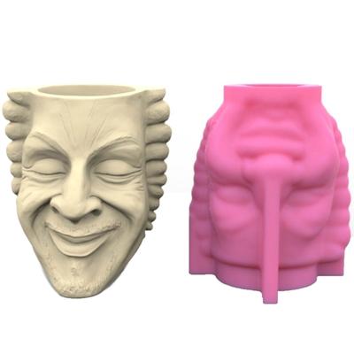 Matriță Unică Plantă Floare Chipul Unchiului Matriță Siliconică Ghiveci Suculente Rășină Epoxidică Matriță Figurine Grădină Exterior