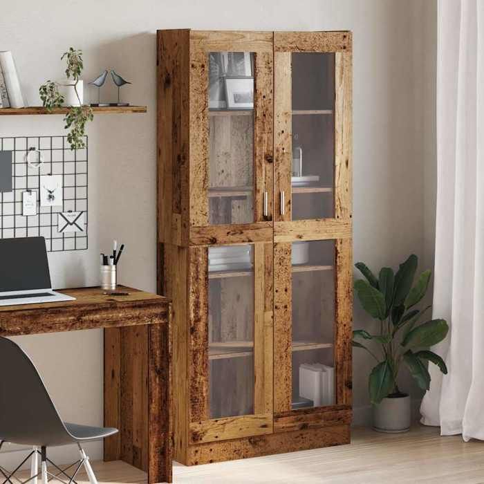VidaXL Highboard Old Wood 82.5x30.5x185 Cm Engineered Wood 3318720