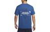 Nike T-Shirts Men's Blue Crew Neck Moderate Straight Fit FN3280-476