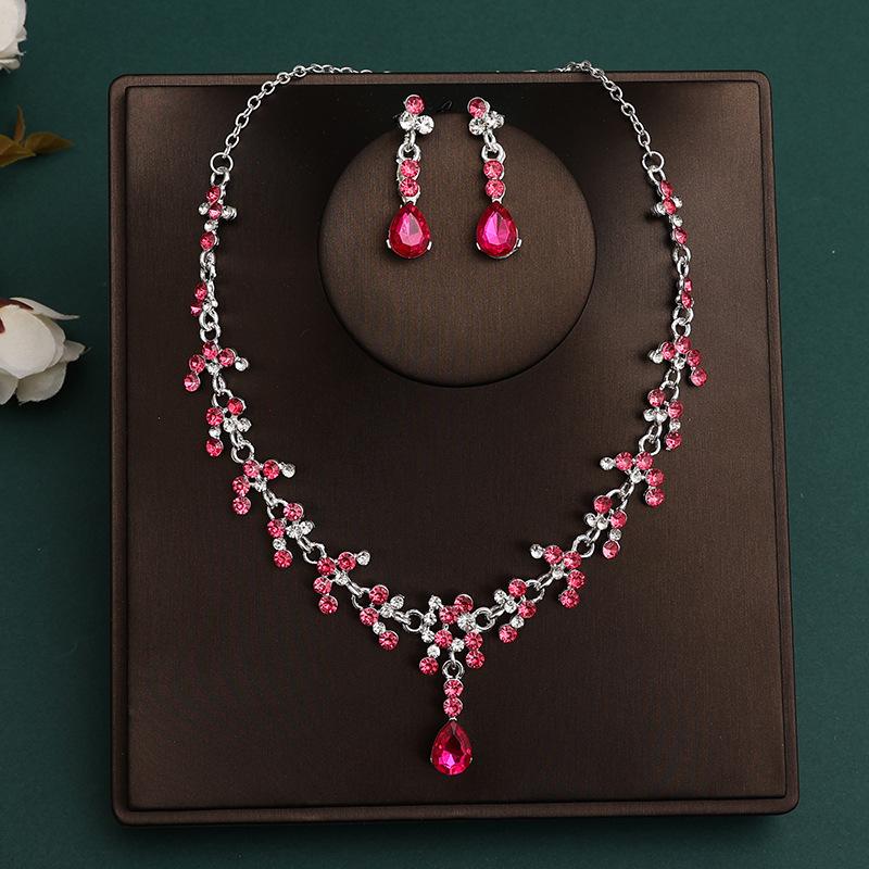 Korean Style Bridal Jewelry Set - Crown, Headband, Earrings, Necklace, & Hair Accessories for Wedding Dresses.