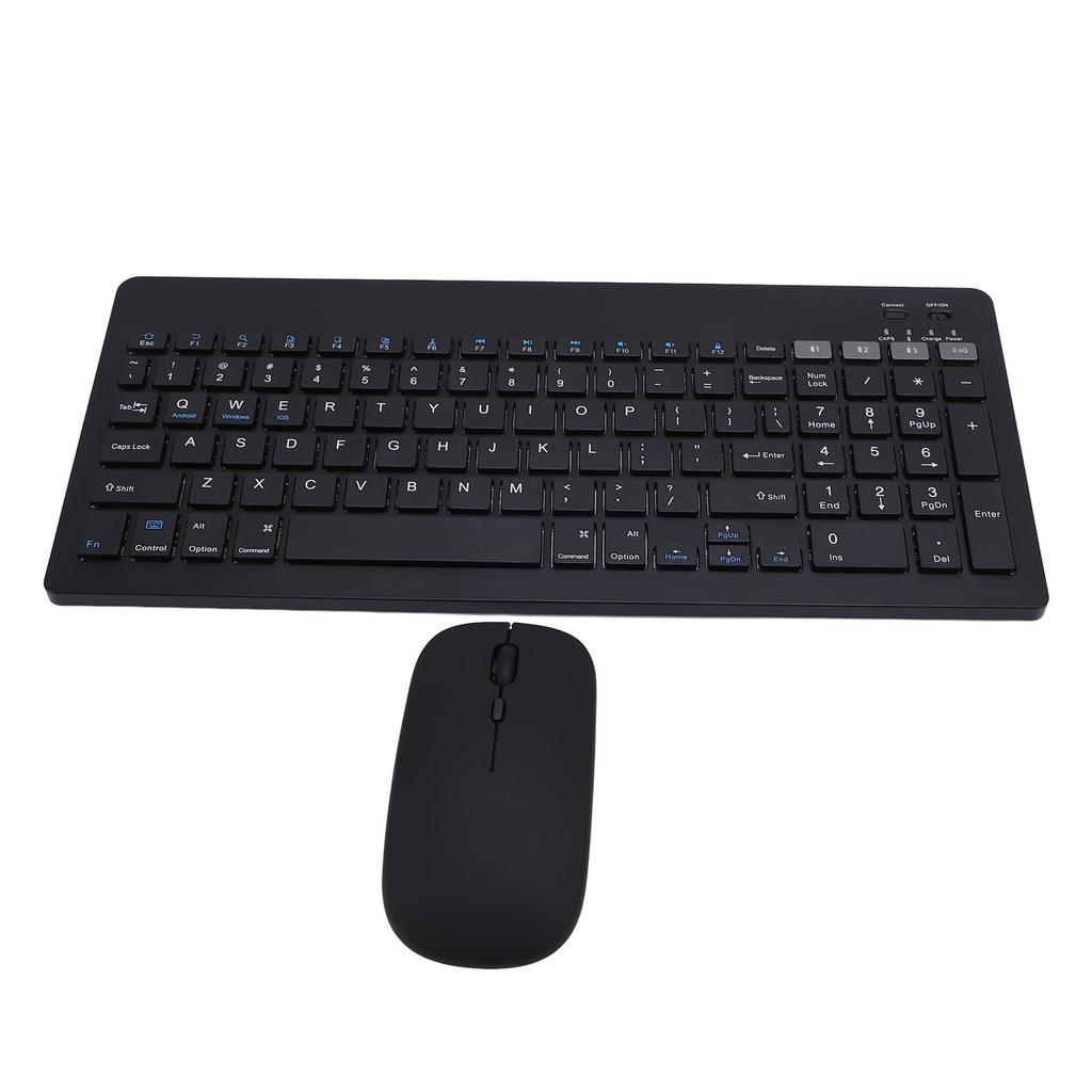 Wireless Keyboard and Mouse Set 4 Channels Double Modes Rechargeable Bluetooth Keyboard Mouse Set