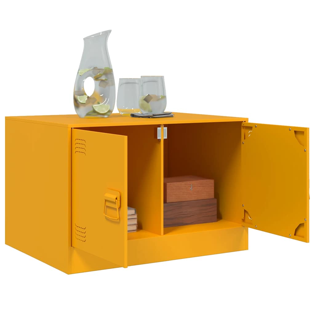 Yellow Mustard Coffee Table 67 x 50 x 44 cm Steel