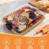 Bamboo Serving Tray with Lid 6-Compartment Party Platter for Cheese Fruits Multifunctional Charcuterie Board for Kitchen Cooking Family Party Gift