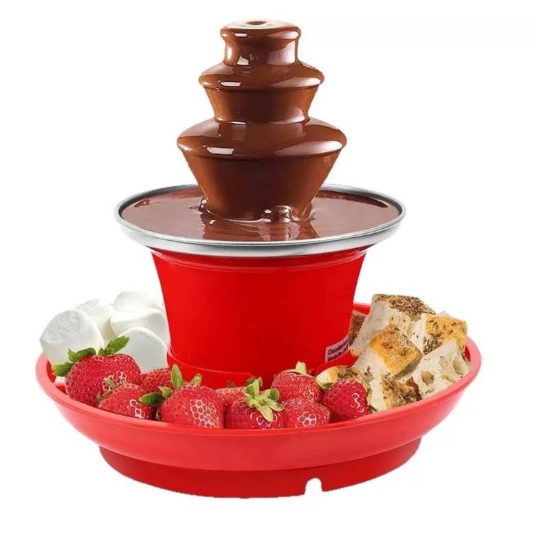 Fontana di Cioccolato Multiuso a 3 Livelli Elettrica per Fonduta di Cioccolato, per Sciogliere Caramelle e Fare il Formaggio Fuso