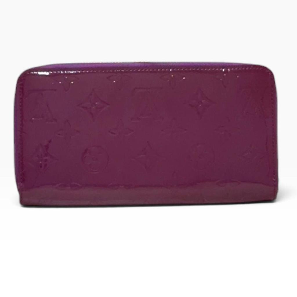 Used Louis Vuitton Zippy Wallet Monogram Vernis Purple Long Wallet