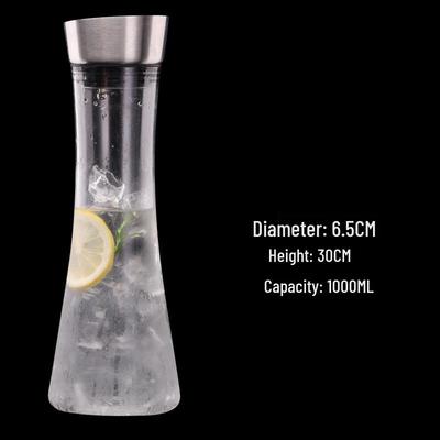 1.1L Transparent Plastic Beverage Pitcher with Stainless Steel Lid