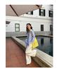 Thirteen Lines Spring 2025 French Style Off-Shoulder Striped Shirt for Women C3056