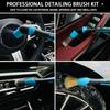 Auto Detailing Brushes 3 Piece Set For Complete Cleaning Car Ducts Crevices And Disks Constructed Of Strong Plastic With Color Ciphered Pulls