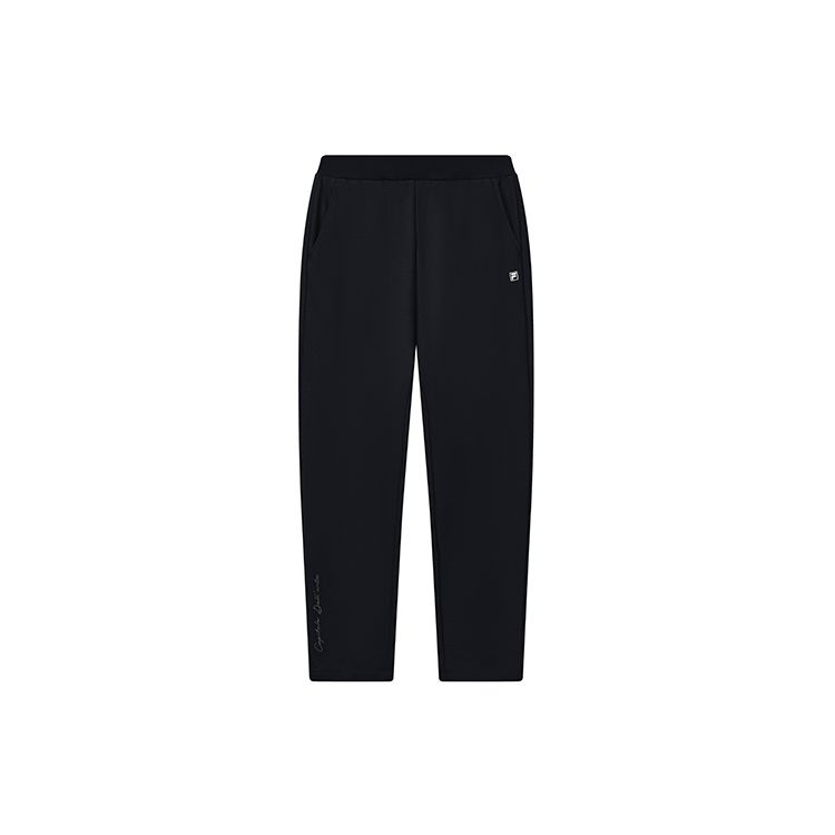 FILA Solid Logo Knitted Casual Long Pants Women bottoms Legendary-Blue F11W237602FNV