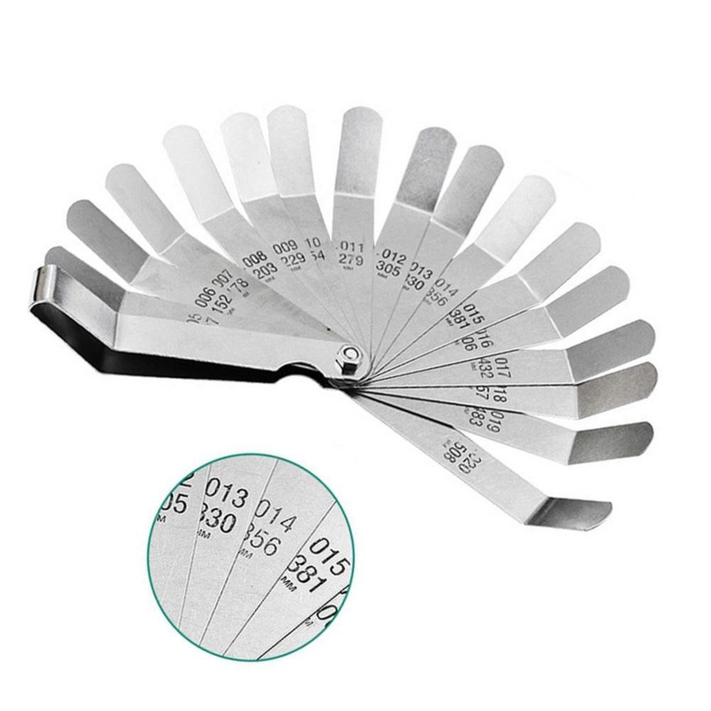 Feeler Gauge 0.127-0.508mm 1 Set 16 Blades Easy To Use
