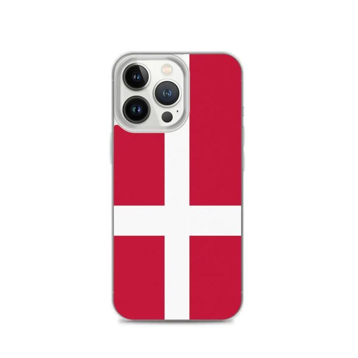 Coque iPhone - Danemark - iPhone 13 Pro - Souple - Multicolore - Design Drapeau