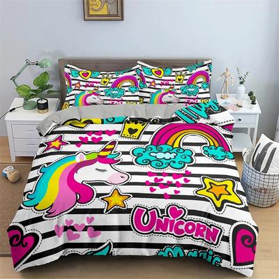 3D Printed Cartoon Bedding Set,Duvet Cover Comforter Bed Set Quilt Cover Pillowcase,King Queen Twin Size Boys Girls Adults
