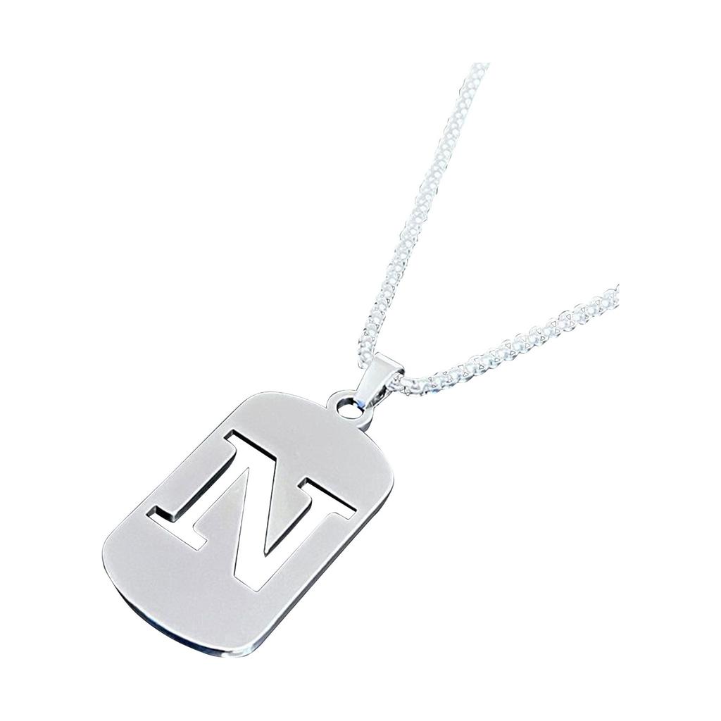 26 English Hollow Titanium Steel Non-fading Jewelry Necklace High-grade  And Winter Sweater Chain