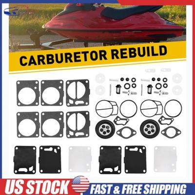 2 Carburetor Carb Rebuild Repair Kit Base Gasket For Sea-Doo GS GTS GTI LE 97-05