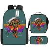 Luxury Novelty Peculiar Cool Anime Cartoon 3D Print 3pcs/Set pupil School Bags Laptop Daypack Backpack Lunch bag Pencil Case