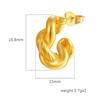 Direct Supply Stainless Steel Earrings Irregular Design Women's Stud Earrings, Plated 18K Fashion Commuter Earrings