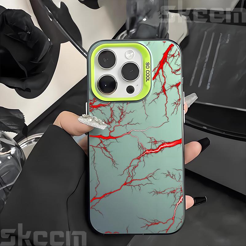 Super Cool Lightning Design TPU Basic Phone Case For iPhone 16 Pro Max 11 12 13 14 15 16E XS X XR 7 8 Plus Shockproof Hard Cover