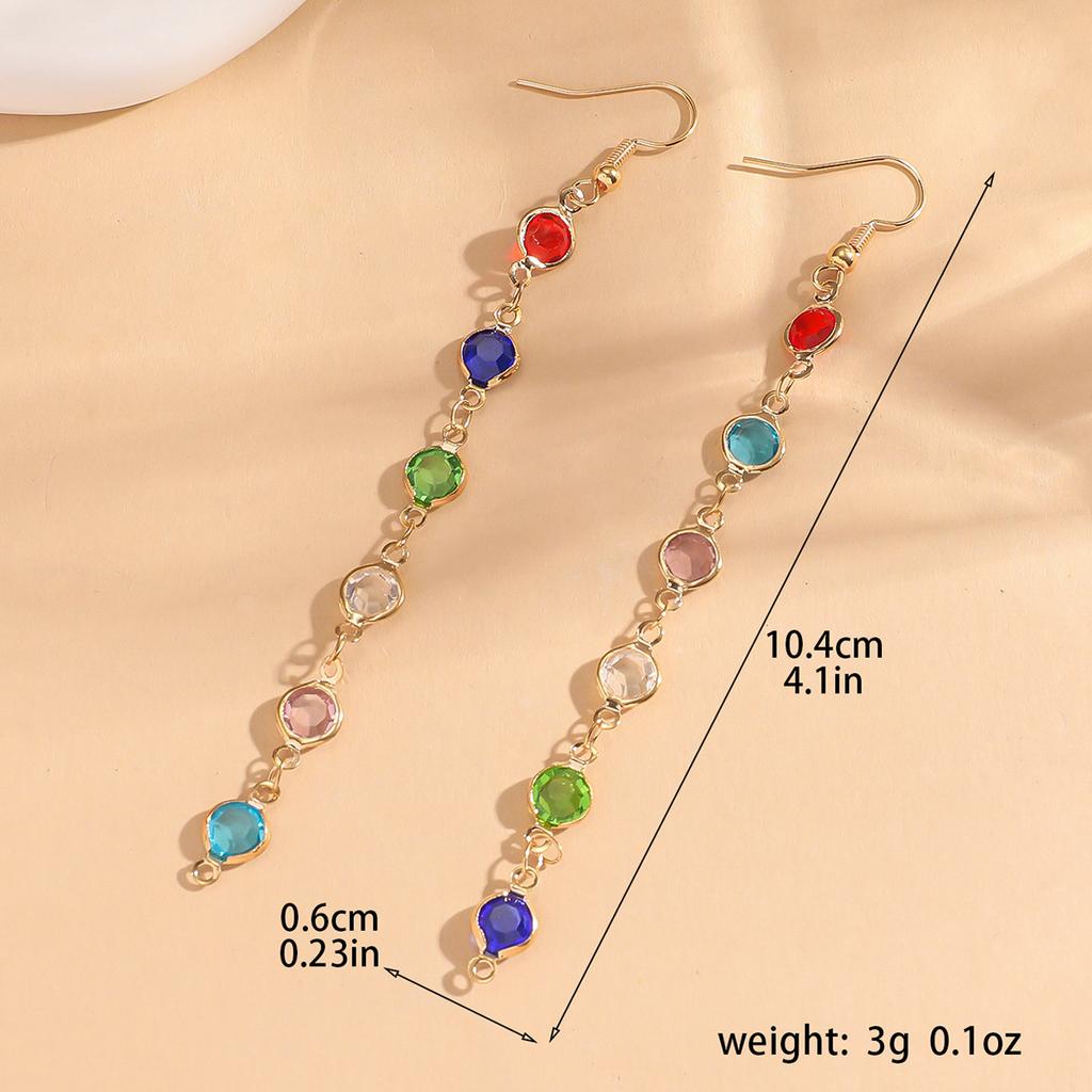 Geometric Circle Beaded Tassel Statement Earrings, Colorful Instagram Worthy European Style for Women